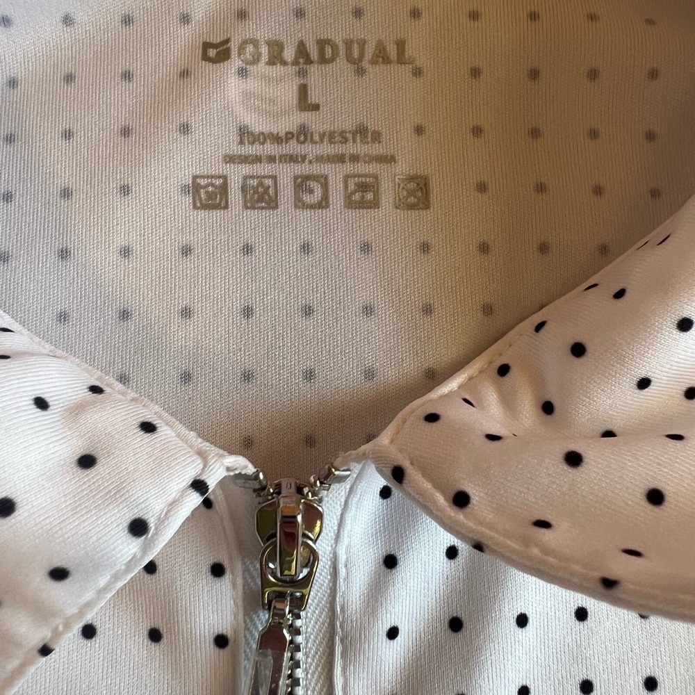 Women's White Polka Dot Sleeveless Blouse - Picture 2 of 6